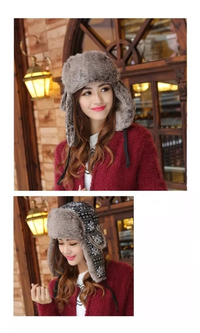 GORRO LUXHER NEGRO / RUSO MUJER CÁLIDO INVIERNO MOD. ANDES - 2