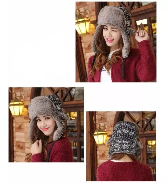 GORRO LUXHER NEGRO / RUSO MUJER CÁLIDO INVIERNO MOD. ANDES - 3