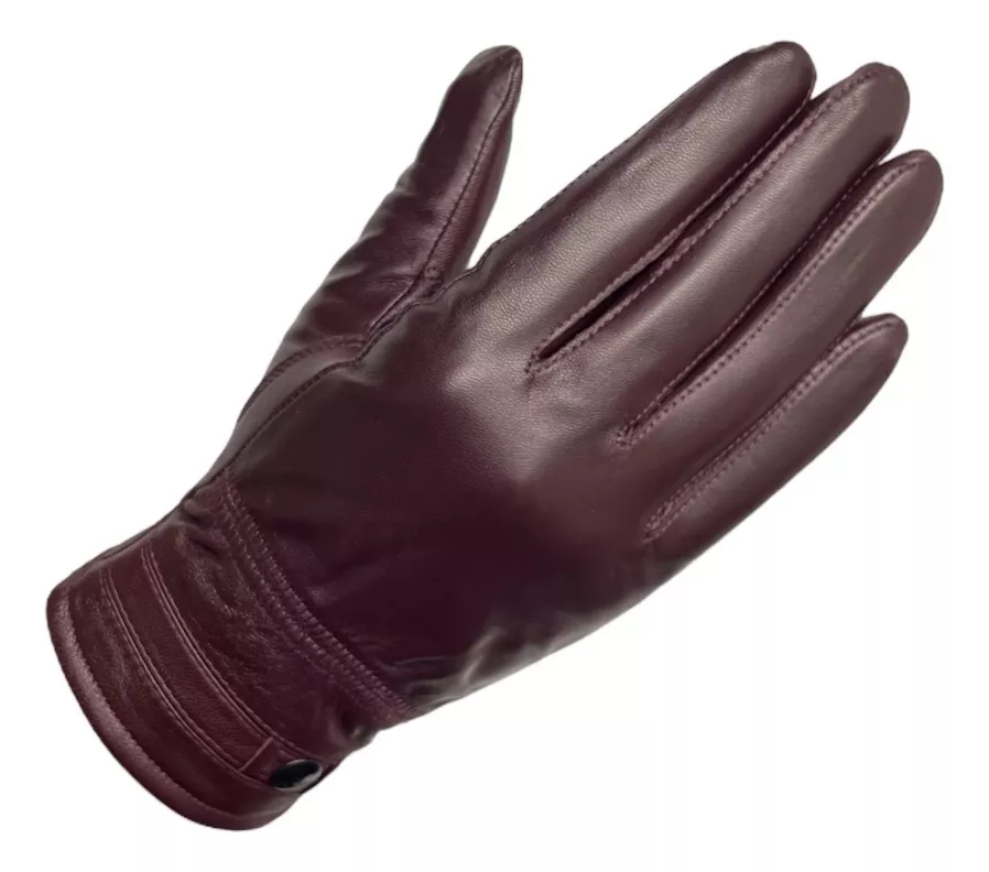 GUANTES CUERO LUXHER NEGRO INVIERNO HOMBRE PIEL OVEJA MOD ROSSE - 2