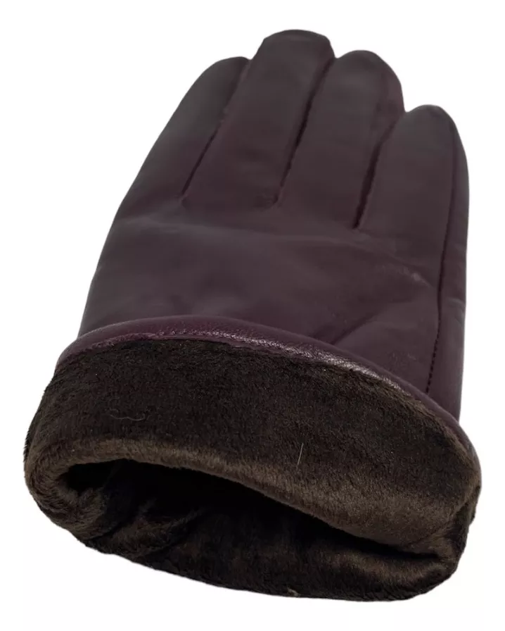 GUANTES CUERO LUXHER NEGRO INVIERNO HOMBRE PIEL OVEJA MOD ROSSE - 4