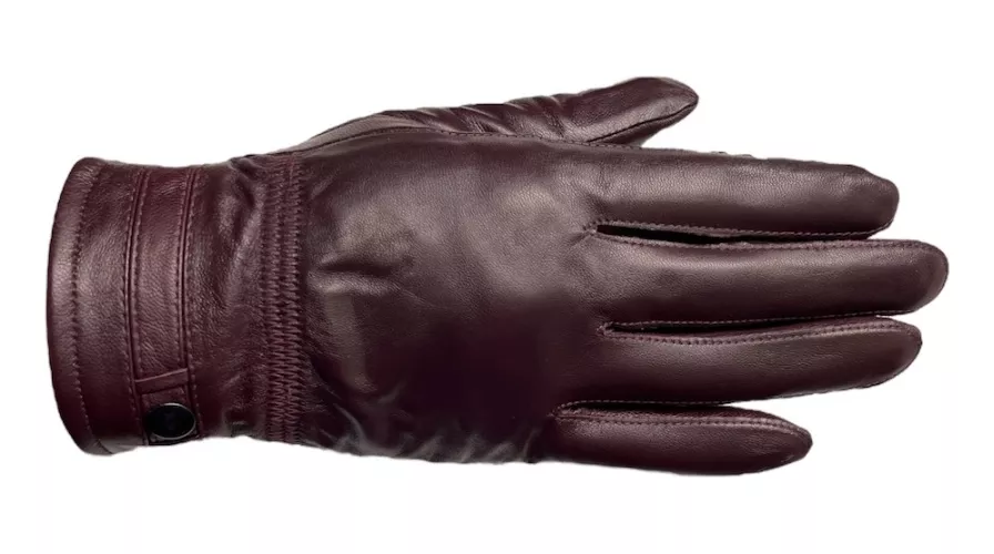 GUANTES CUERO LUXHER NEGRO INVIERNO HOMBRE PIEL OVEJA MOD ROSSE - 5