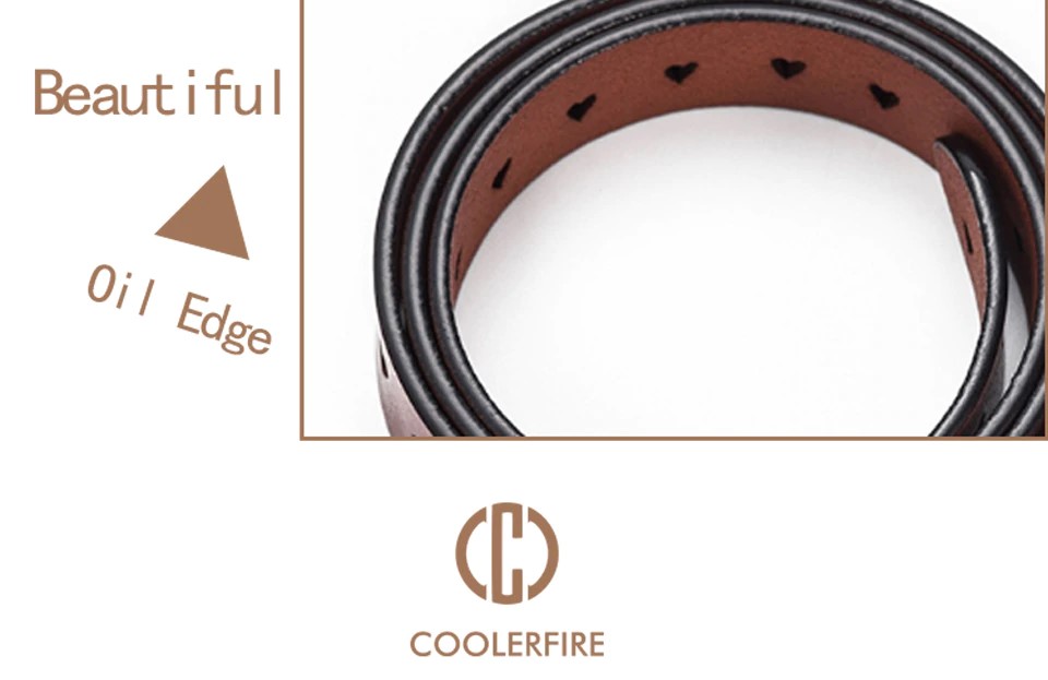 CINTURÓN CUERO LUXHER HEART MUJER GENUINO COOLERFIRE MOD. - 3