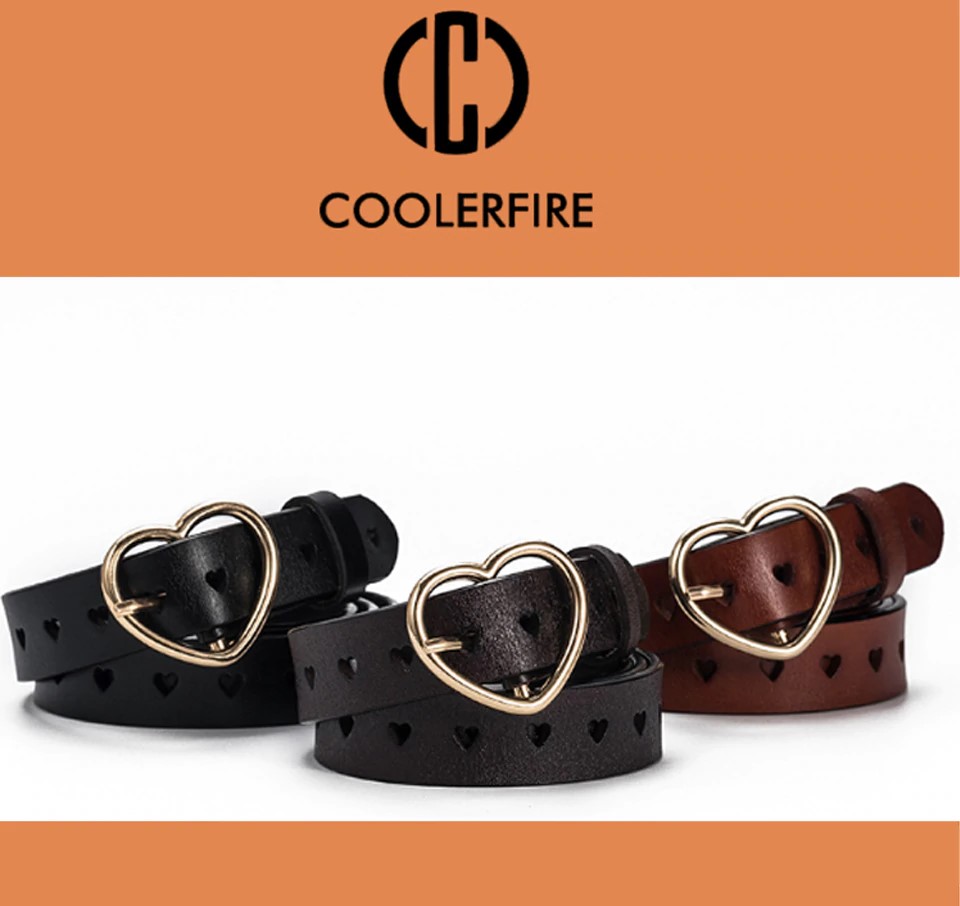 CINTURÓN CUERO LUXHER HEART MUJER GENUINO COOLERFIRE MOD. - 4
