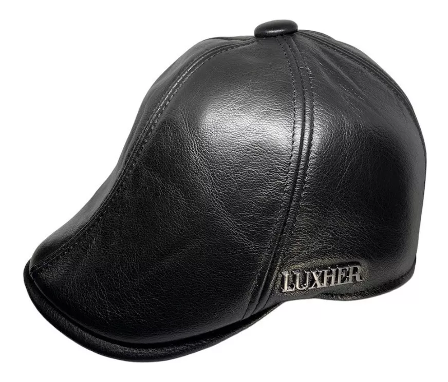 BOINA CUERO LUXHER CAFE GENUINO GORRO LUJO MOD. PARIS - 1