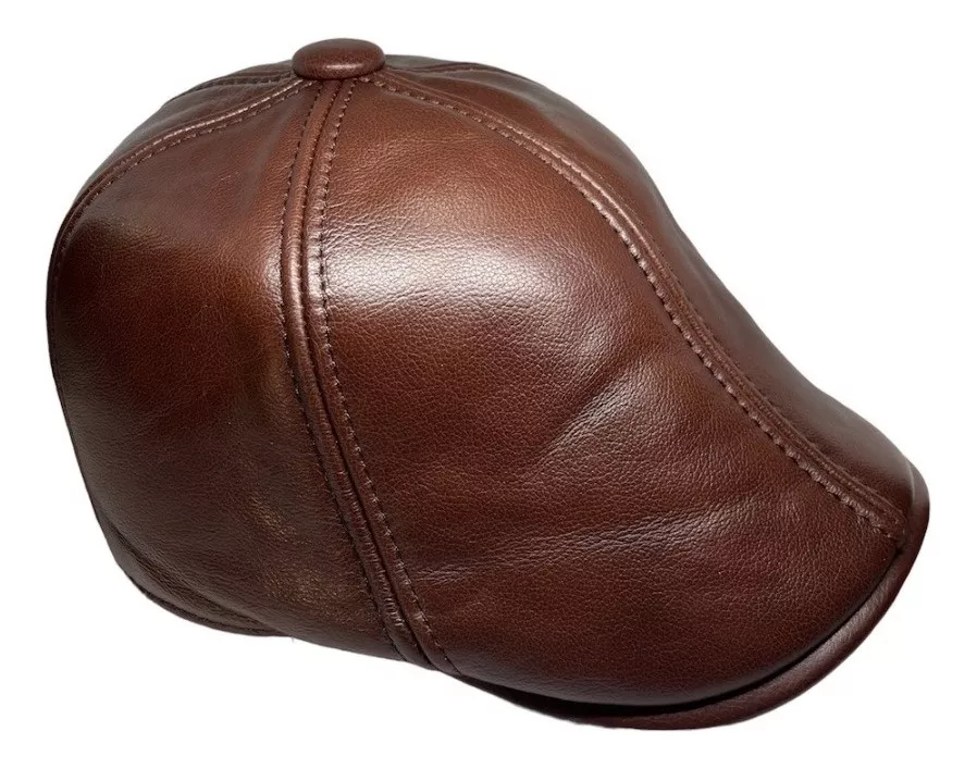 BOINA CUERO LUXHER CAFE GENUINO GORRO LUJO MOD. PARIS - 2