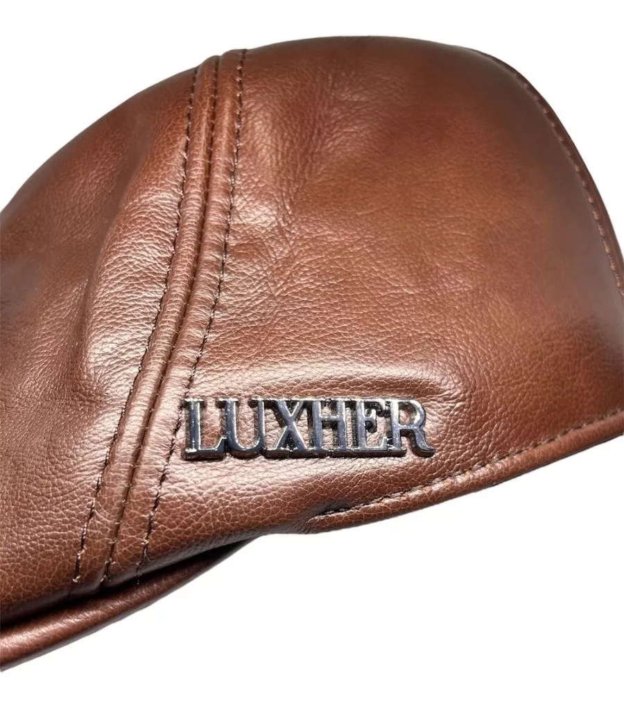 BOINA CUERO LUXHER CAFE GENUINO GORRO LUJO MOD. PARIS - 4