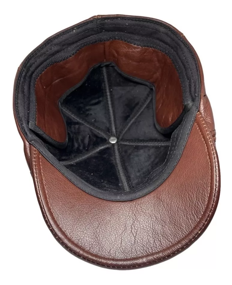 BOINA CUERO LUXHER CAFE GENUINO GORRO LUJO MOD. PARIS - 5