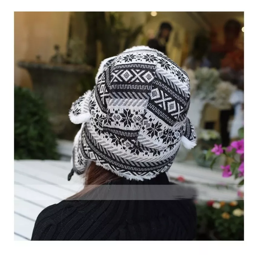 GORRO LUXHER NEGRO / RUSO MUJER CÁLIDO INVIERNO MOD. ANDINO - 3