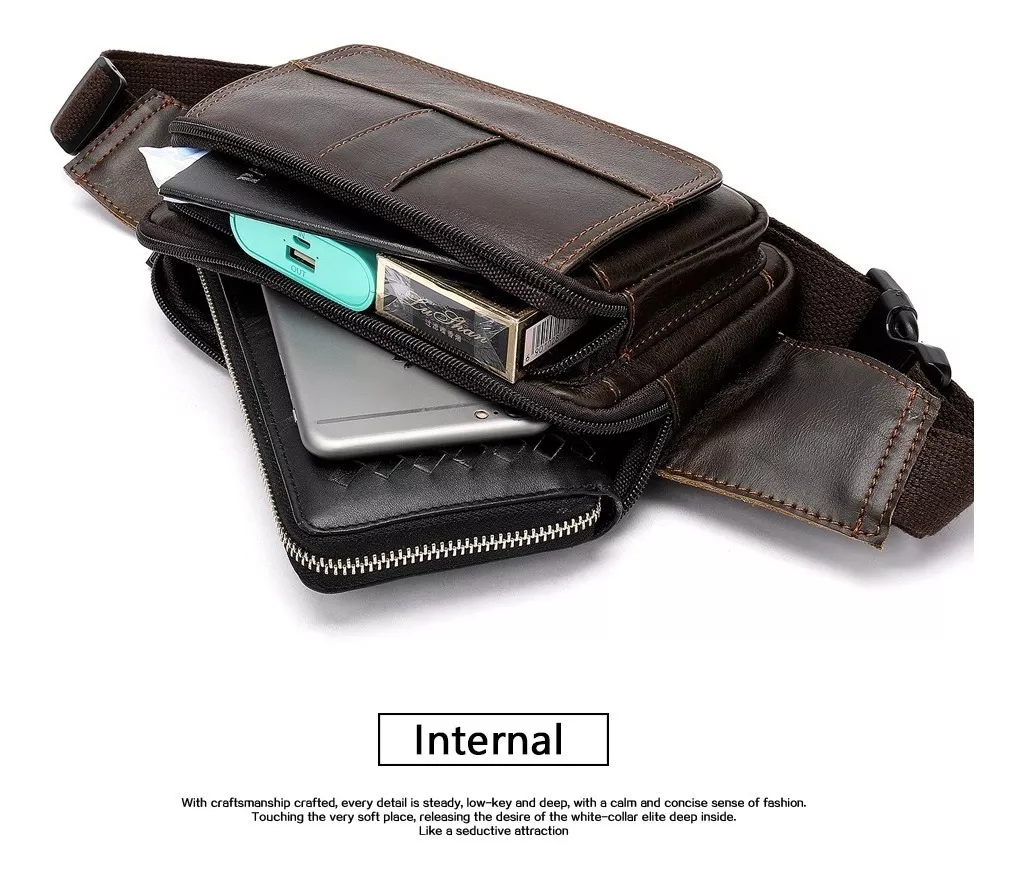 BANANO RIÑONERA DE CUERO GENUINO NORBINUS UNISEX MOD. FLAP - 3
