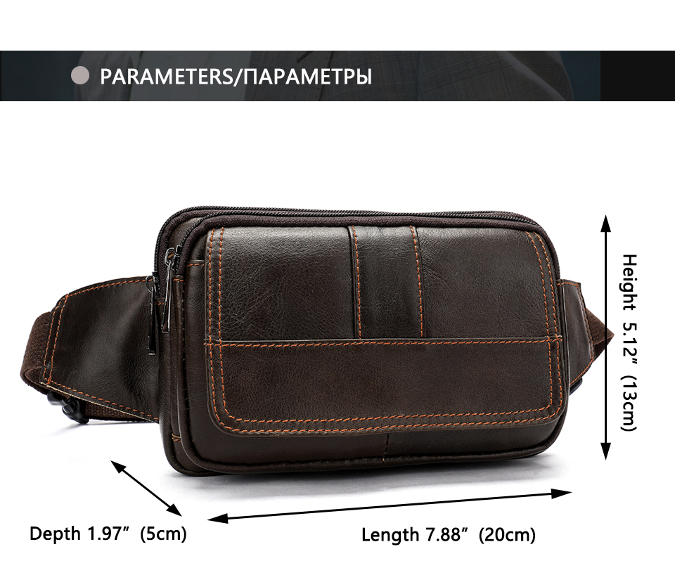 BANANO RIÑONERA DE CUERO GENUINO NORBINUS UNISEX MOD. FLAP - 7