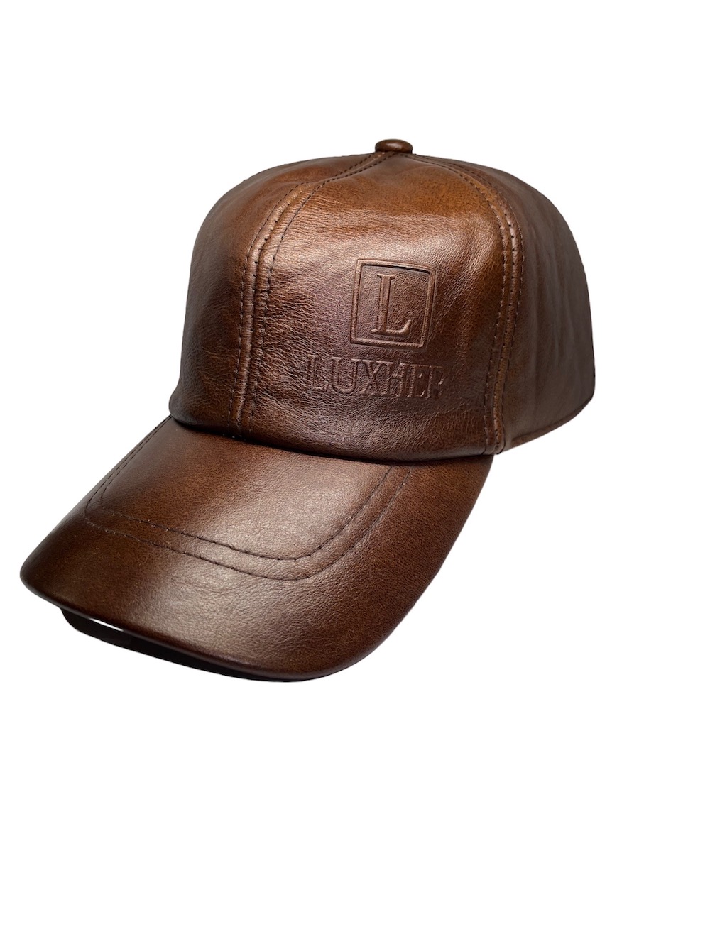 GORRO CUERO LUXHER JOCKEY GENUINO ESTAMPADO LUJO MOD. MADRID - 1
