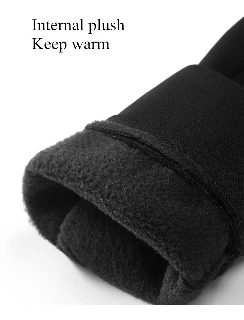 GUANTES FIBRA LUXHER NEGRO CÁLIDOS MICRO ANTIDESLIZANTES TÁCTIL MOD. SPORT - 2