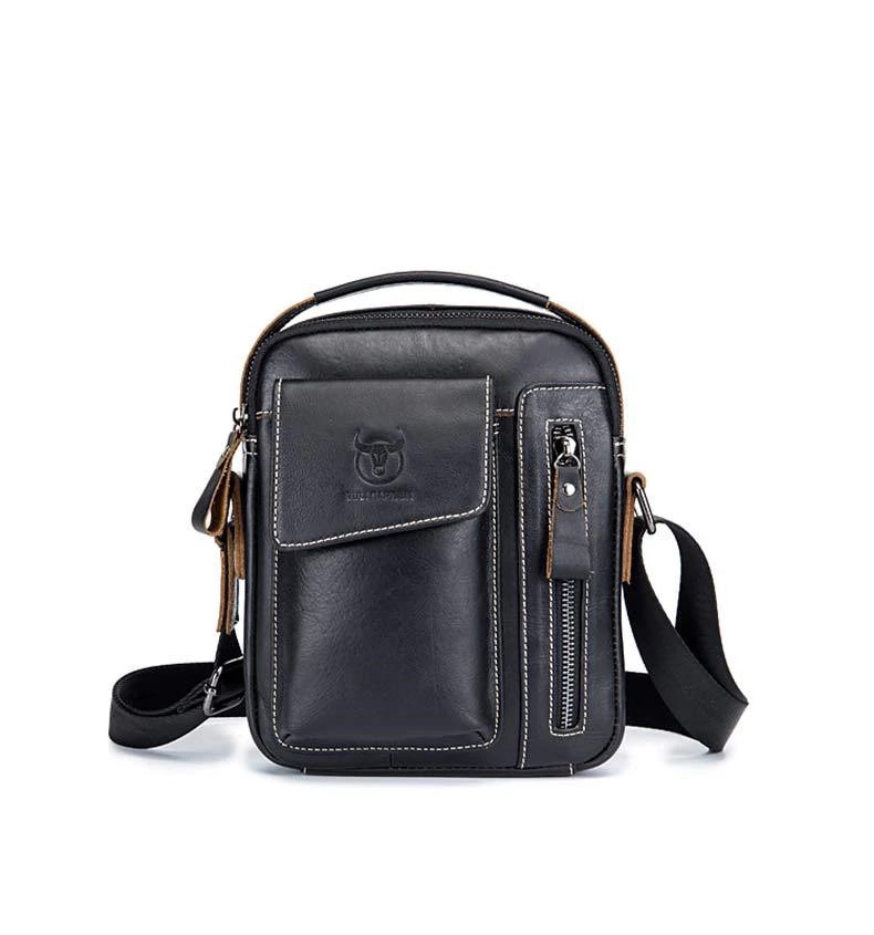 BOLSO/BANDOLERA HOMBRE CUERO GENUINO BULL CAPTAIN MOD CIERRE - 2