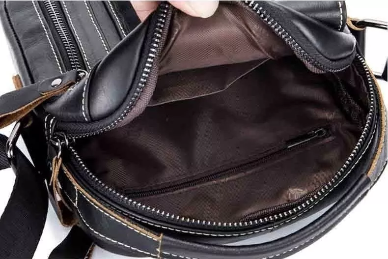 BOLSO/BANDOLERA HOMBRE CUERO GENUINO BULL CAPTAIN MOD CIERRE - 4