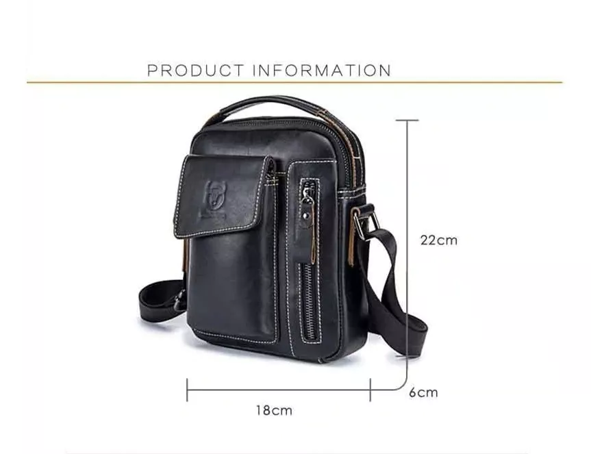 BOLSO/BANDOLERA HOMBRE CUERO GENUINO BULL CAPTAIN MOD CIERRE - 5