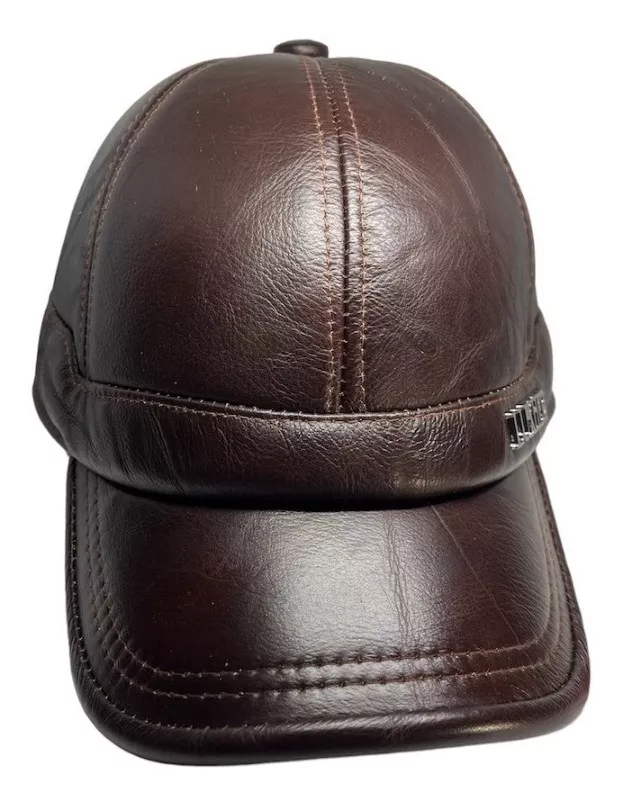 GORRA CUERO LUXHER NEGRO JOCKEY GENUINO LUJO OREJERAS MOD. TORONTO - 4