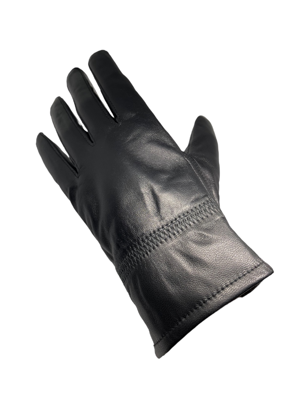 GUANTES CUERO LUXHER RUBBER NEGRO INVIERNO MUJER PIEL OVEJA MOD. - 2