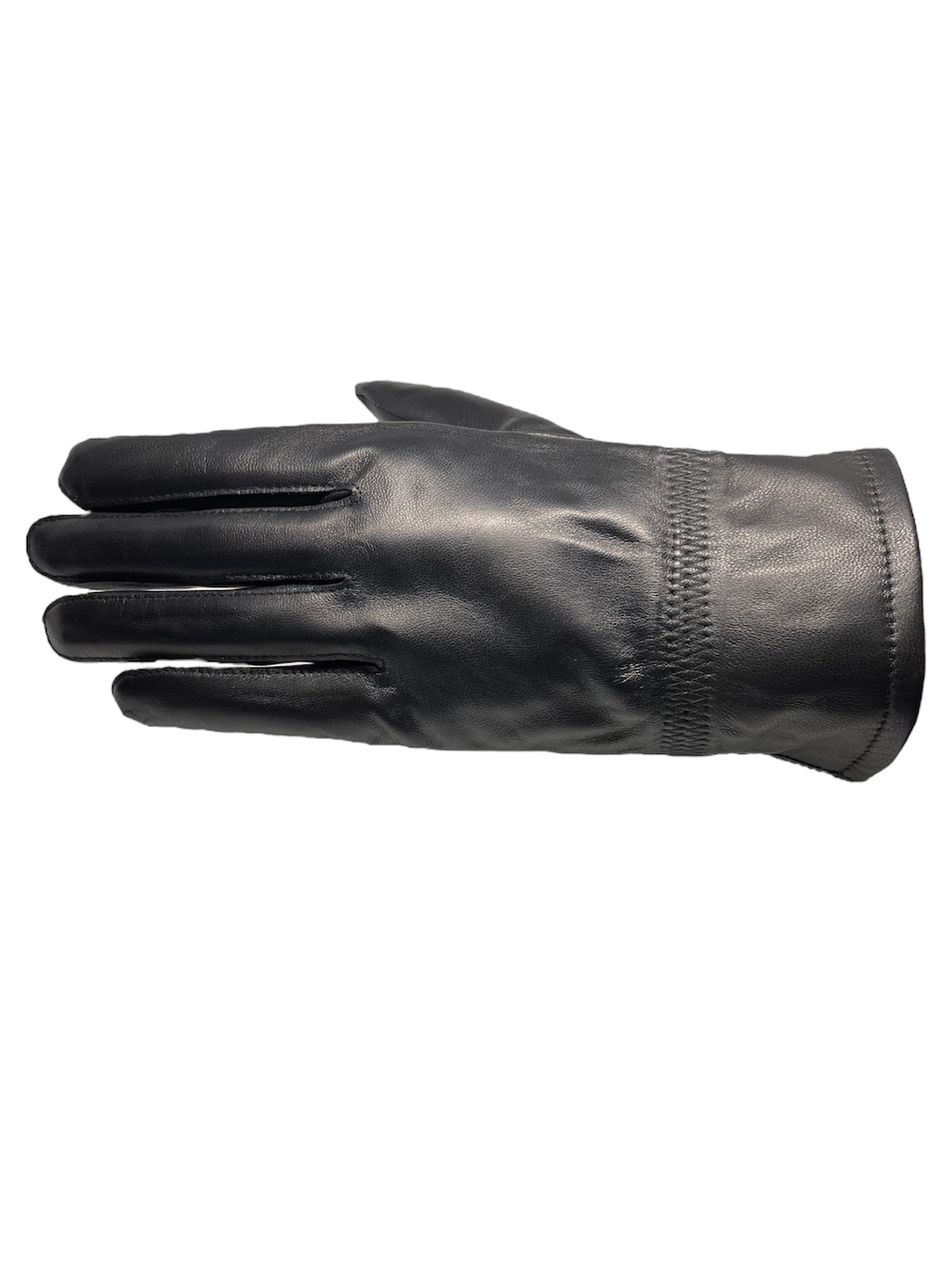 GUANTES CUERO LUXHER RUBBER NEGRO INVIERNO MUJER PIEL OVEJA MOD. - 5