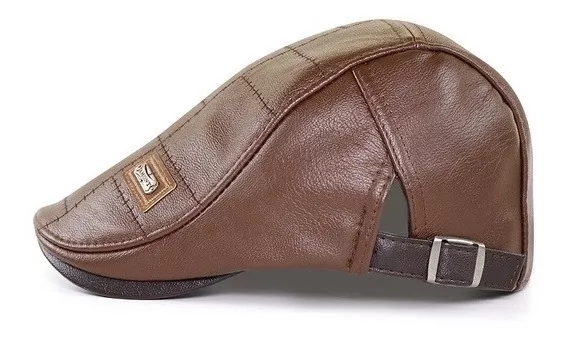 GORRA CUERO LUXHER BOINA HOMBRE AJUSTABLE PU JAMONT MOD. EURO - 2