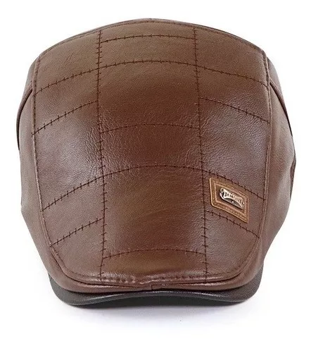 GORRA CUERO LUXHER BOINA HOMBRE AJUSTABLE PU JAMONT MOD. EURO - 3