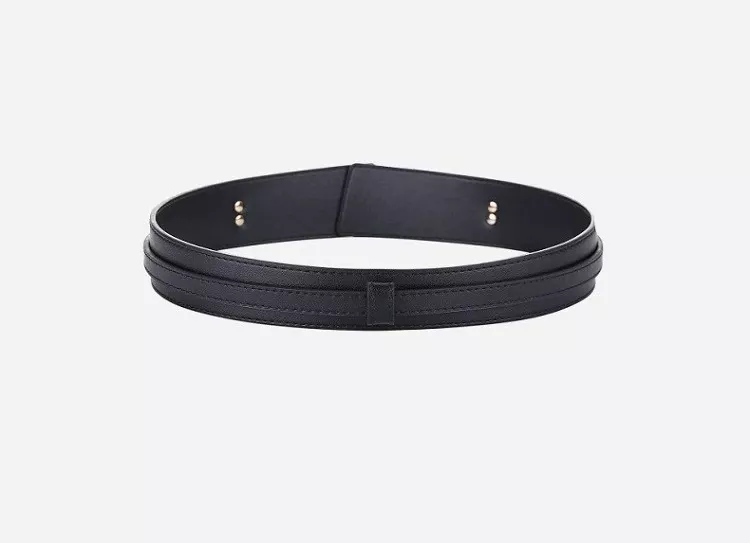 CINTURÓN CUERO LUXHER NEGRO ANCHO MUJER GENUINO COOLERFIRE MOD. MIDDLE - 2