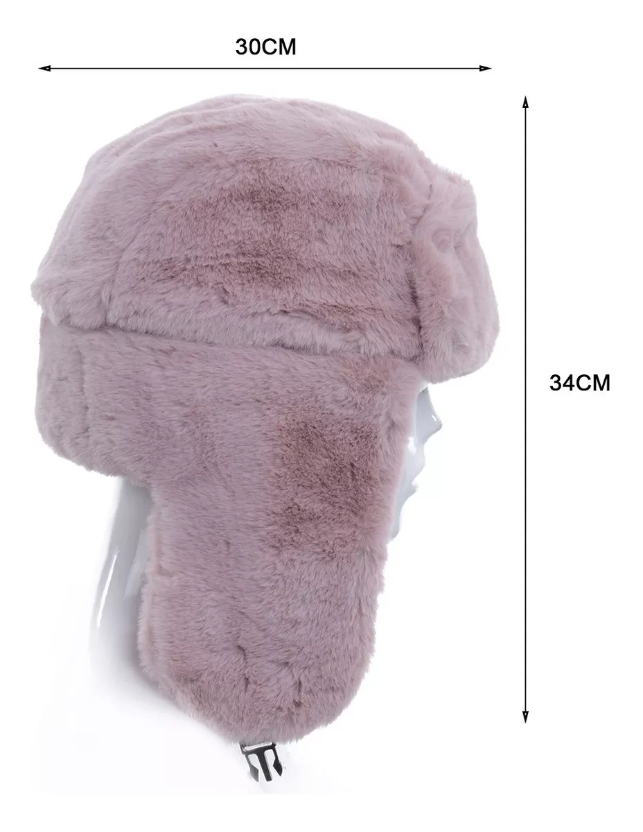 GORRO ALGODÓN LUXHER ROSA MUJER CÁLIDO INVIERNO MOD. RABBIT - 5