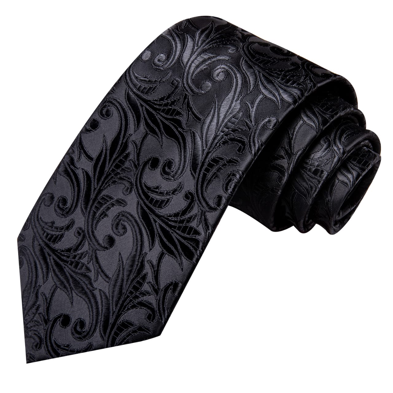 SET CORBATA SEDA LUXHER PAÑUELO Y COLLERAS LUJO HI-TIE MOD. FLORES - 4