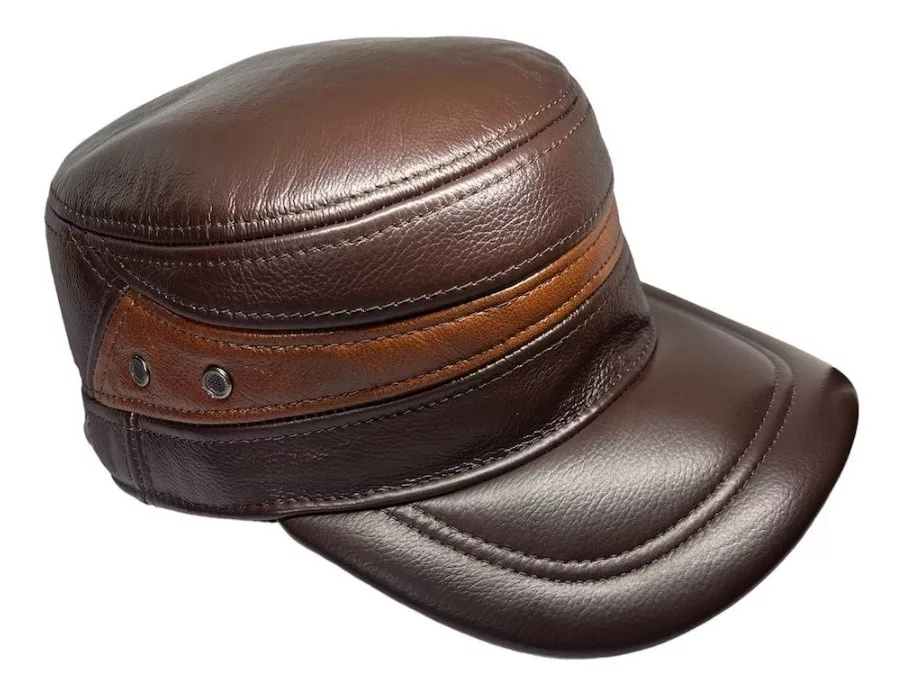 GORRO CUERO LUXHER JOCKEY GENUINO LUJO MOD. MOSCÚ - 2