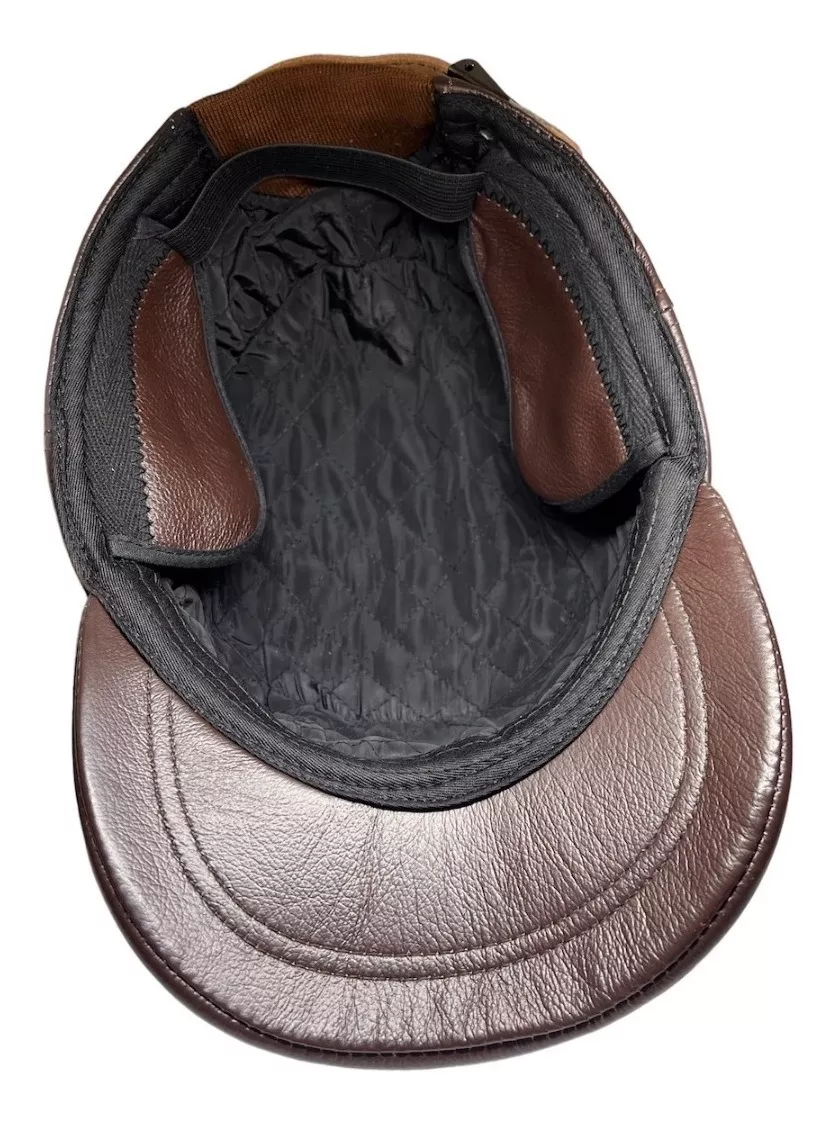 GORRO CUERO LUXHER JOCKEY GENUINO LUJO MOD. MOSCÚ - 5