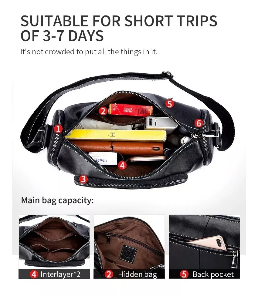 BOLSO/BANDOLERA CUERO GENUINO BULL CAPTAIN MOD. DEPORTIVO - 2