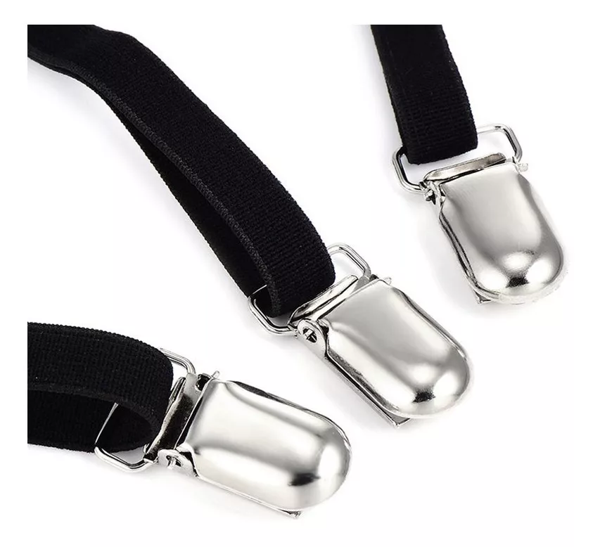 SUSPENSOR LUXHER NEGRO SUJETADOR CAMISA UNISEX BROCHES METÁLICOS - 4