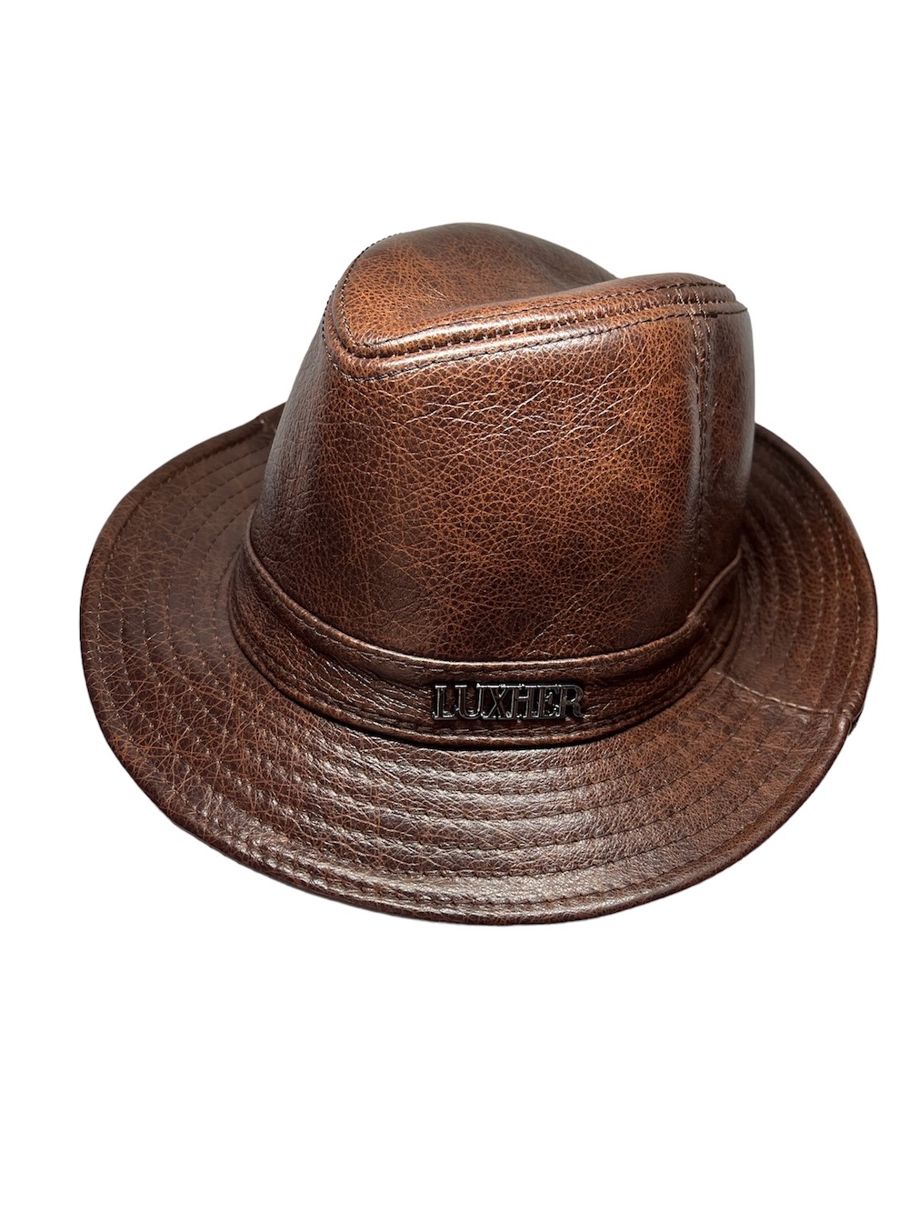 SOMBRERO CUERO LUXHER AMSTERDAM GENUINO GORRO LUJO MOD. ÁMSTERDAM - 1