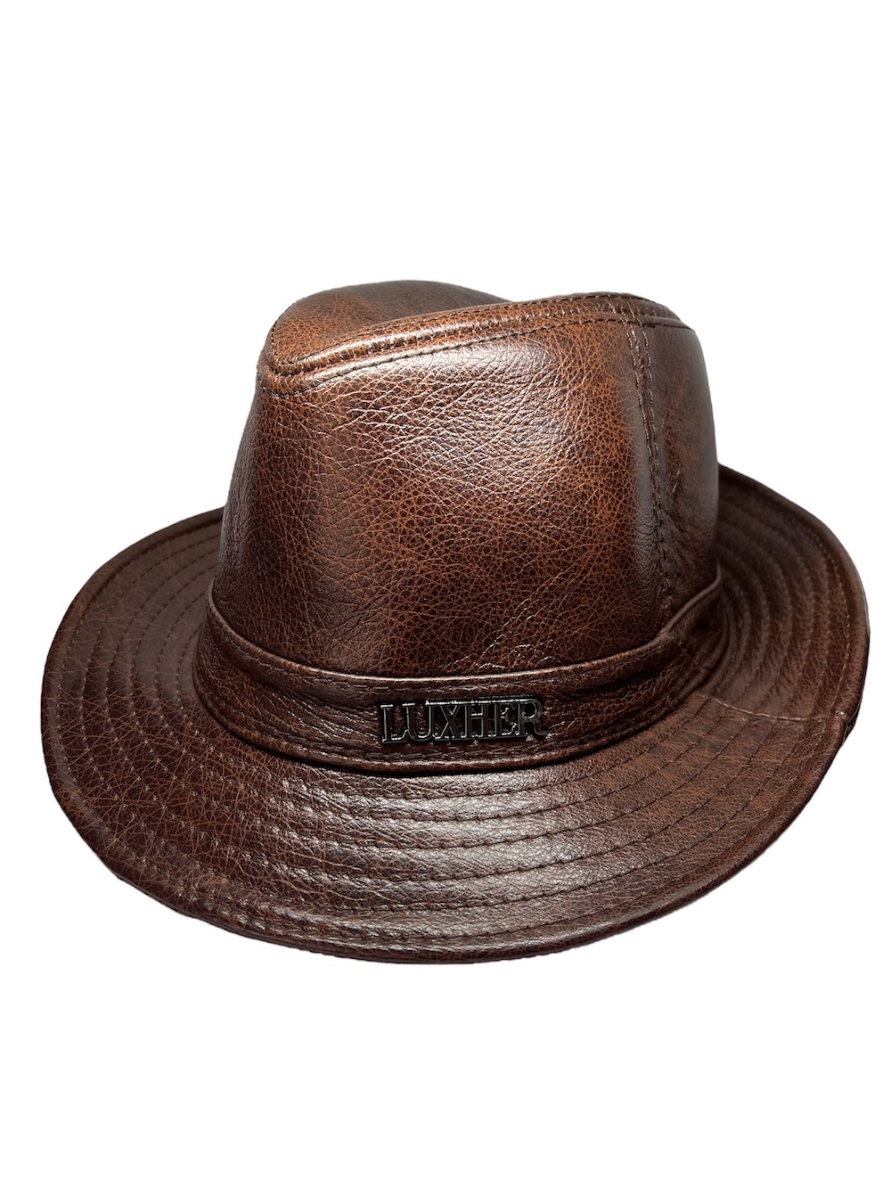 SOMBRERO CUERO LUXHER AMSTERDAM GENUINO GORRO LUJO MOD. ÁMSTERDAM - 3