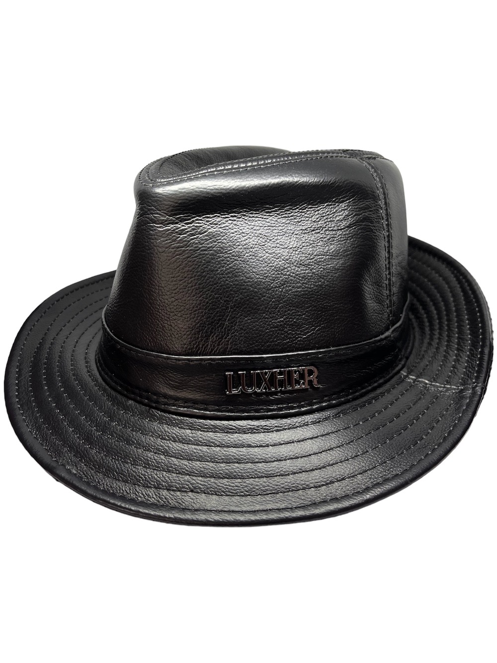 SOMBRERO CUERO LUXHER AMSTERDAM GENUINO GORRO LUJO MOD. ÁMSTERDAM - 3