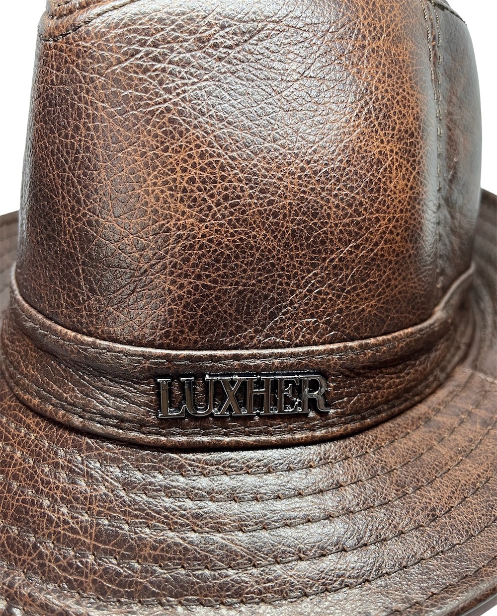 SOMBRERO CUERO LUXHER AMSTERDAM GENUINO GORRO LUJO MOD. ÁMSTERDAM - 5