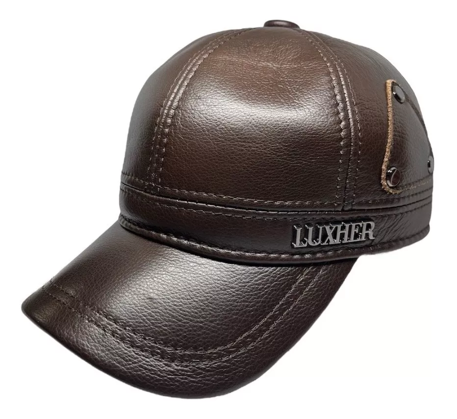 GORRO CUERO LUXHER JOCKEY GENUINO LUJO MOD. OSLO - 1