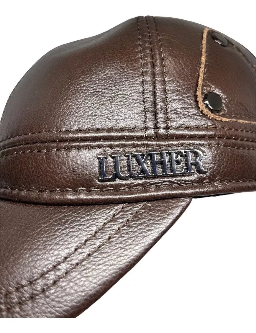 GORRO CUERO LUXHER JOCKEY GENUINO LUJO MOD. OSLO - 4