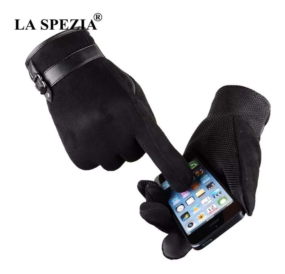 GUANTES TERCIOPELO LUXHER AZUL HOMBRE INVIERNO LASPEZIA MOD. FINES - 5