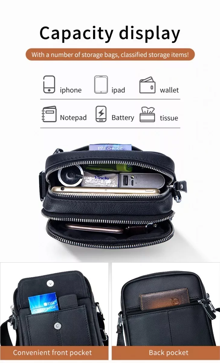 BOLSO/BANDOLERA HOMBRE CUERO GENUINO BULL CAPTAIN MOD. DEEV - 2
