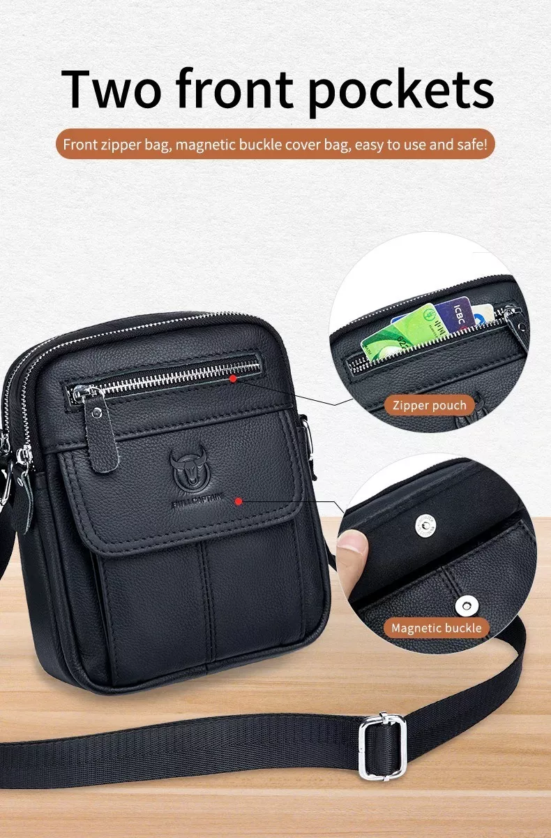 BOLSO/BANDOLERA HOMBRE CUERO GENUINO BULL CAPTAIN MOD. DEEV - 3