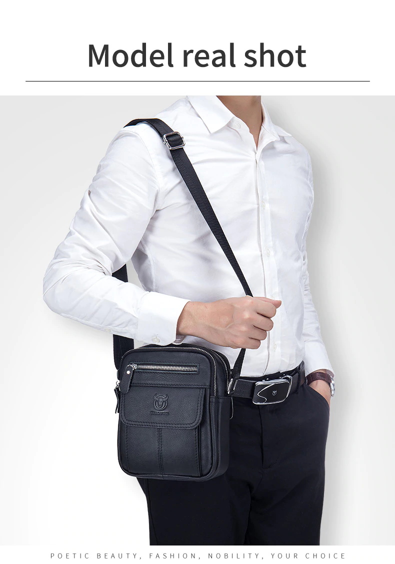 BOLSO/BANDOLERA HOMBRE CUERO GENUINO BULL CAPTAIN MOD. DEEV - 6