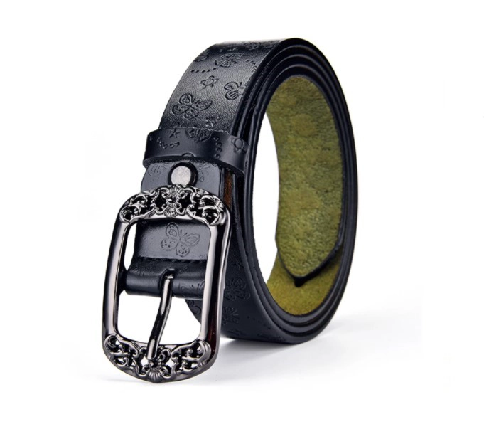 CINTURÓN TRADICIONAL MUJER CUERO GENUINO LFMB MOD MARIPOSA - 1