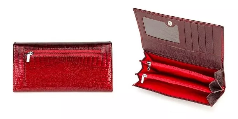 BILLETERA LARGA MUJER CUERO GENUINO VICKAWEB MOD. ITALY - 2
