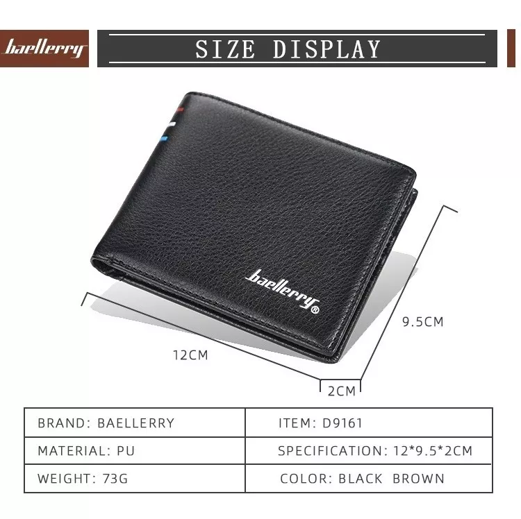 BILLETERA HOMBRE DE CUERO PU BAELLERRY MOD. SQUARE - 5