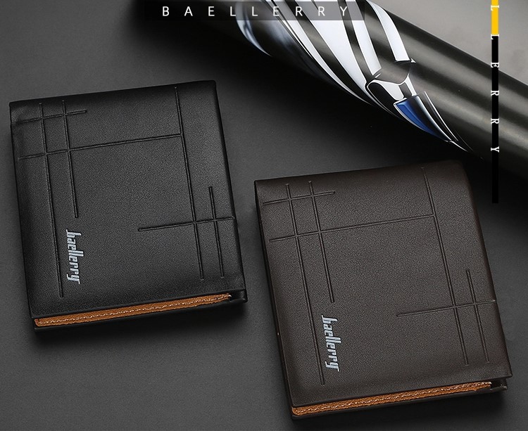 BILLETERA HOMBRE DE CUERO PU BAELLERRY MOD. LINE - 9