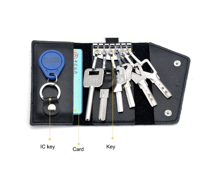 ESTUCHE PORTALLAVES ELEGANTE LLAVERO CUERO GENUINO MOD. LISS - 3