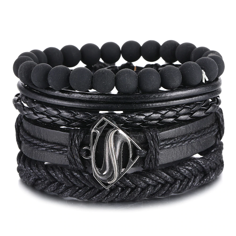 PULSERA LUXHER SUPER DE CUERO AJUSTABLE UNISEX MODELO - 1