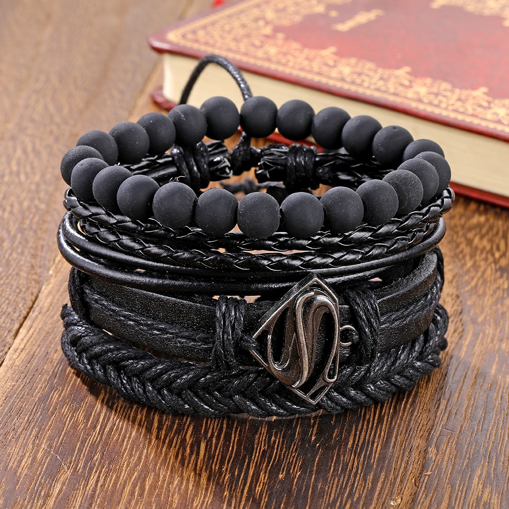 PULSERA LUXHER SUPER DE CUERO AJUSTABLE UNISEX MODELO - 2