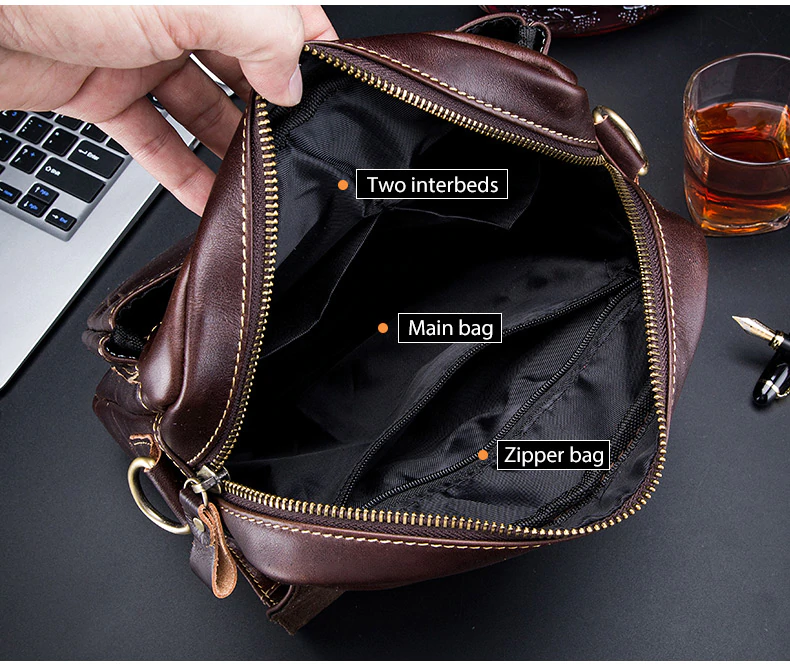 BOLSO/BANDOLERA HOMBRE CUERO GENUINO BULL CAPTAIN MOD. LAND - 3