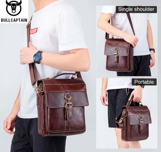 BOLSO/BANDOLERA HOMBRE CUERO GENUINO BULL CAPTAIN MOD. LAND - 8